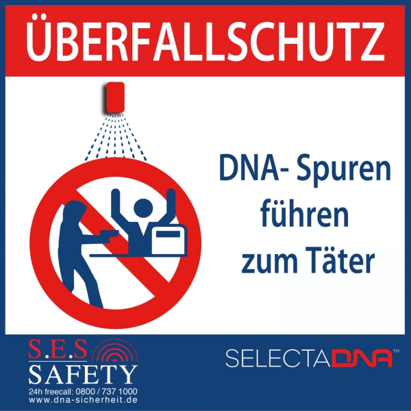 Warnschild DNA-Dusche